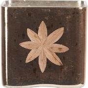 Clayre & Eef Theelichthouder  7x7x9 cm Goudkleurig Glas Vierkant Ster ...