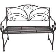 Clayre & Eef Tuinbank  117x50x98 cm Bruin Metaal Rechthoek Bank Buiten