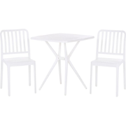 Beliani SERSALE - Bistroset-Wit-Synthetisch materiaal