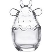 Clayre & Eef Glazen potje Koe Ø 8x14 cm Transparant Glas Rond Potje