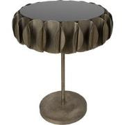Clayre & Eef Bijzettafel  Ø 57x66 cm Koperkleurig Ijzer Glas
