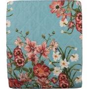 Clayre & Eef Bedsprei  240x260 cm Blauw Roze Katoen Polyester Rechthoe...