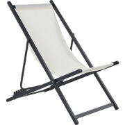 Beliani LOCRI II - Tuinligstoel-Beige-Aluminium