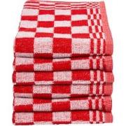 Ten Cate Keukendoekenset - 6 stuks - Geblokt Rood