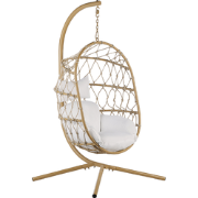 Beliani ADRIA - Hangstoel-Beige-Polyester
