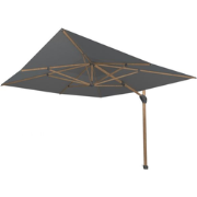 Hacienda zweefparasol 300x400 antraciet en houtlook frame