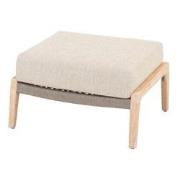 Julia voetenbank brushed teak incl. kussen 4SO