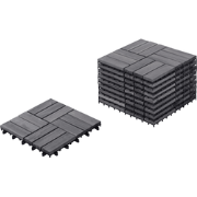 Beliani ACERENZA - Buitenvloeren-Grijs-FSC® gecertificeerd acaciahout