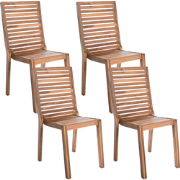 Beliani OMBRIANO - Tuinstoel-Lichte houtkleur-FSC® gecertificeerd acac...
