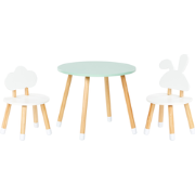 Beliani ROBIN - Kindertafel met stoelen-Wit-MDF