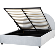 Beliani VAUCLUSE - Tweepersoonsbed-Blauw-Polyester
