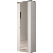 Meubella Schoenenkast Linford - Wit eiken - 65 cm - Met spiegel