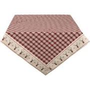 Clayre & Eef Tafelkleed  150x250 cm Rood Beige Katoen Rechthoek Ruit H...