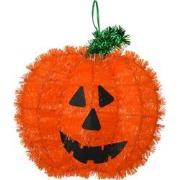Clayre & Eef Halloween decoratie Pompoen 27 cm Oranje Kunststof Rond W...