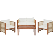 Beliani ANTRIA - Loungeset-Lichte houtkleur-Acaciahout