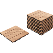 Beliani ATELETA - Buitenvloeren-Bruin-Hout-kunststof-composiet (WPC)