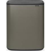 Bo Touch Bin, met 2 binnenemmers, 2 x 30 liter - Platinum