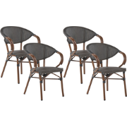 Beliani CASPRI - Tuinstoel-Grijs-Aluminium