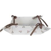 Clayre & Eef Broodmand  35x35x8 cm Wit Bruin Katoen Vierkant Konijn