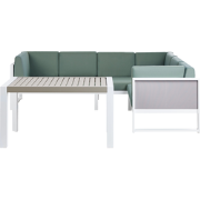 Beliani CASTELLA - Loungeset-Groen-Aluminium