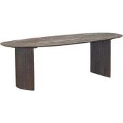 Eettafel Deens Ovaal 220cm - Donkerbruin Mangohout - Feline