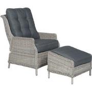 Garden Impressions Santa Rosa relax tuinstoel met voetenbank - vintage...