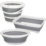 Nordix Opvouwbare Emmer - Set van 3 - Afwasteil - Camping - Siliconen ...