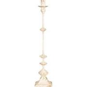 Clayre & Eef Kandelaar  12x12x60 cm Wit Ijzer Vierkant Kaarsenstandaar...