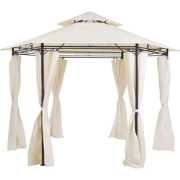 Beliani PORTEL - tuinpaviljoen-Beige-Staal