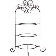 Clayre & Eef Etagère voor 3 borden  36x28x54 cm Bruin Ijzer Rond Taart...