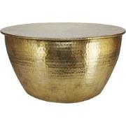 WOMO-DESIGN salontafel, Ø 60x30,5 cm, goud, gemaakt van gehamerd alumi...