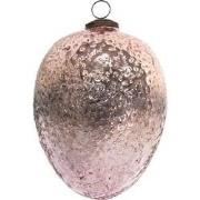 Clayre & Eef Kerstbal  Ø 12 cm Roze Glas Kerstboomversiering
