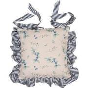 Clayre & Eef Kussenhoes Stoelkussen  40x40 cm Beige Katoen Vierkant Bo...