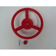 Stuur in kunststof diameter 300x81 mm incl. schroeven rood