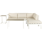Beliani MESSINA - Loungeset-Wit-Aluminium