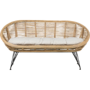Beliani MARATEA - Tuinsofa-Natuurlijk-Rotan