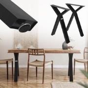 2 tafelpoten B50xH72 cm tafellopers X-vormig staal met poedercoating z...
