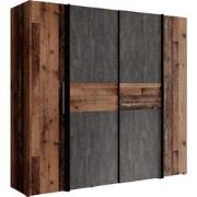 Meubella Kledingkast Kassel - Old wood - Grijs - 200 cm