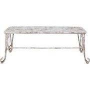 Clayre & Eef Tuinbank 117x37x42 cm Wit Bruin IJzer