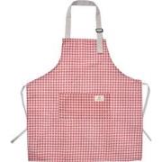 Clayre & Eef Keukenschort 65x70 cm Rood Polyester Ruiten