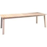 Muro dining table 236x90 cm aluminium salix/teak