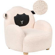 Beliani ULA - Kinderfauteuil-Wit-Bouclé