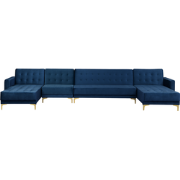 Beliani ABERDEEN - Modulaire Sofa-Blauw-Fluweel