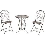 Clayre & Eef Bistroset Bistrotafel Bistrostoel 3-delig  Ø 60x70 Bruin ...
