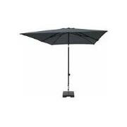 Stokparasol denia push-up 200x200cm polyester grey grade 6 zonwering
