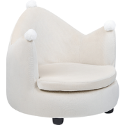Beliani VEGA - Kinderfauteuil-Beige-Fluweel