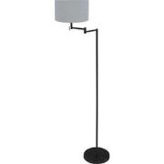 Mexlite - vloerlamp - Bella - zwart - linnen metaal - schemerlamp - E2...