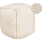 Beliani ALIPUR - Poef-Beige-Bouclé