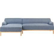 Beliani SOSJO - Hoekbank-Blauw-Polyester