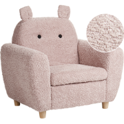 Beliani MARIBO - Kinderfauteuil-Roze-Bouclé